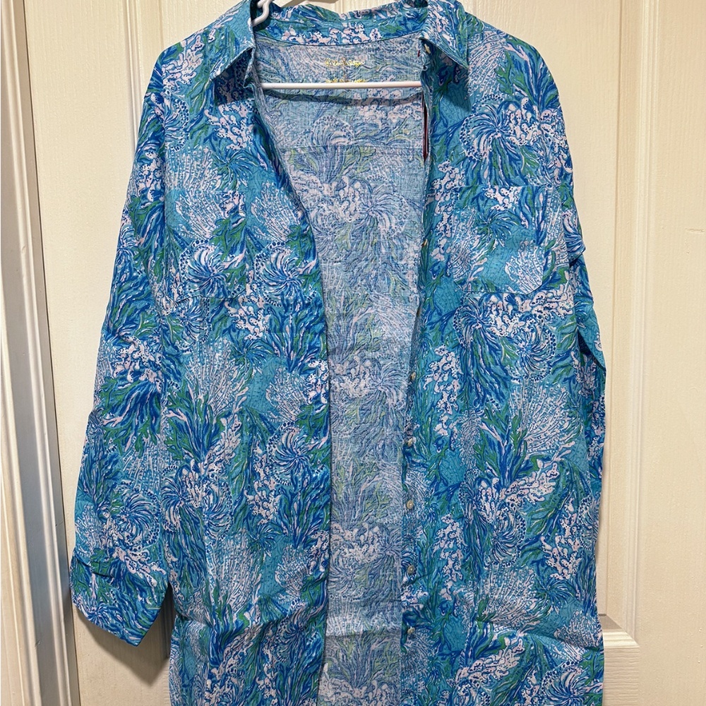 Lilly Pulitzer Sea View Linen Cover-Up